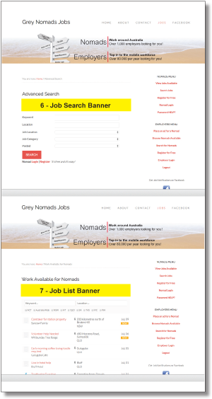 Examples of search and list advertising positions